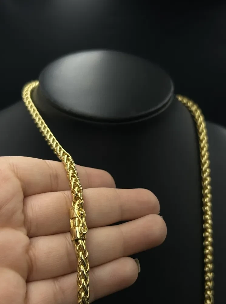 Corrente Peruana - 8MM Banhado a ouro 18k - 1