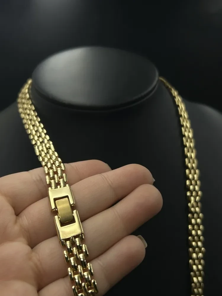 Corrente Elo Americano - 10MM Banhado a ouro 18k - 1