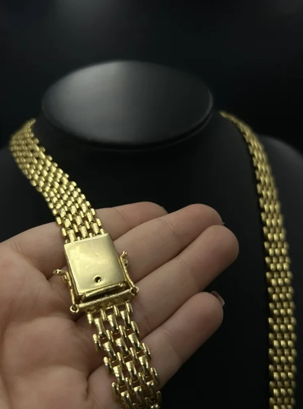 Corrente Elo Americano- 15MM Banhado a ouro 18k - imagem 1