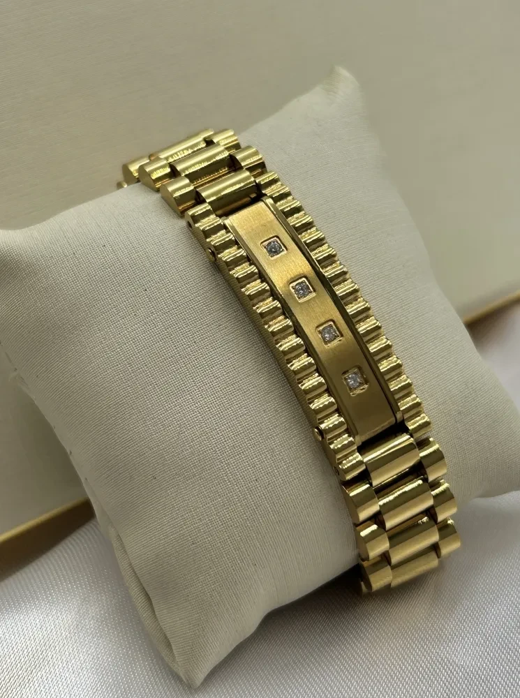 Bracelete Cravejado Banhado a ouro 18k - 1
