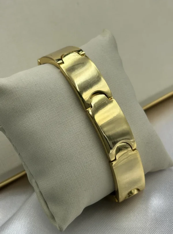 Bracelete Chapa Banhado a ouro 18k - imagem 1