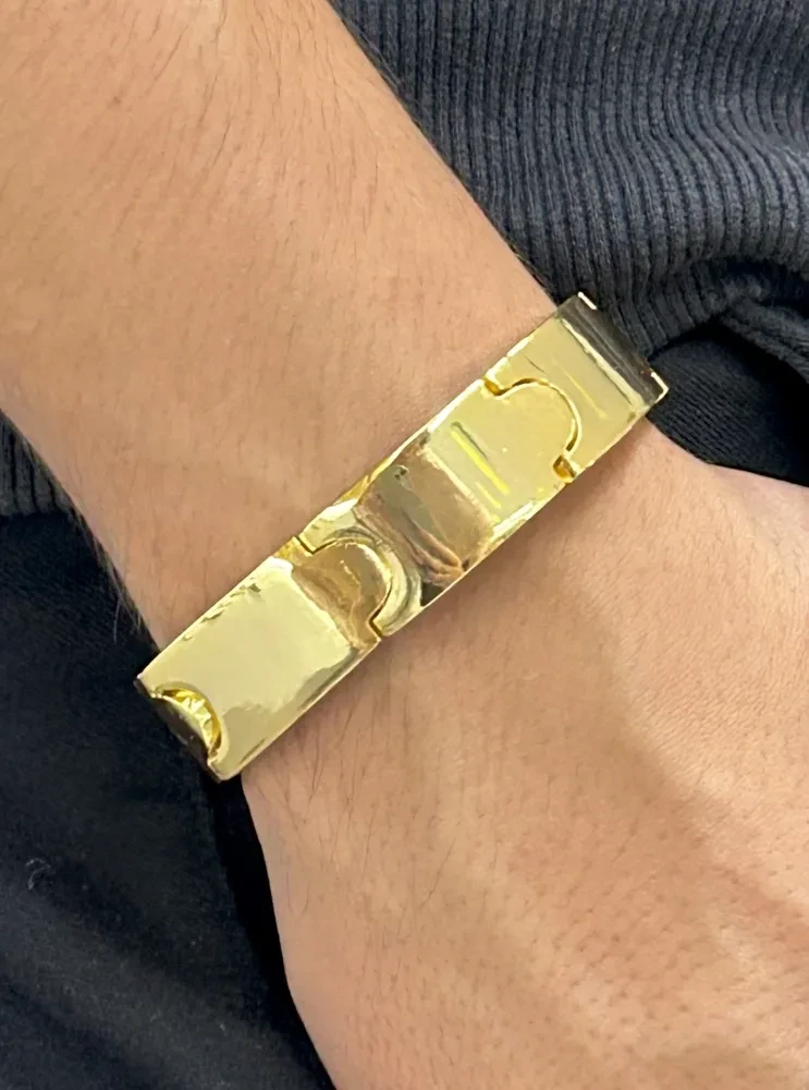 Bracelete Chapa Banhado a ouro 18k - 2
