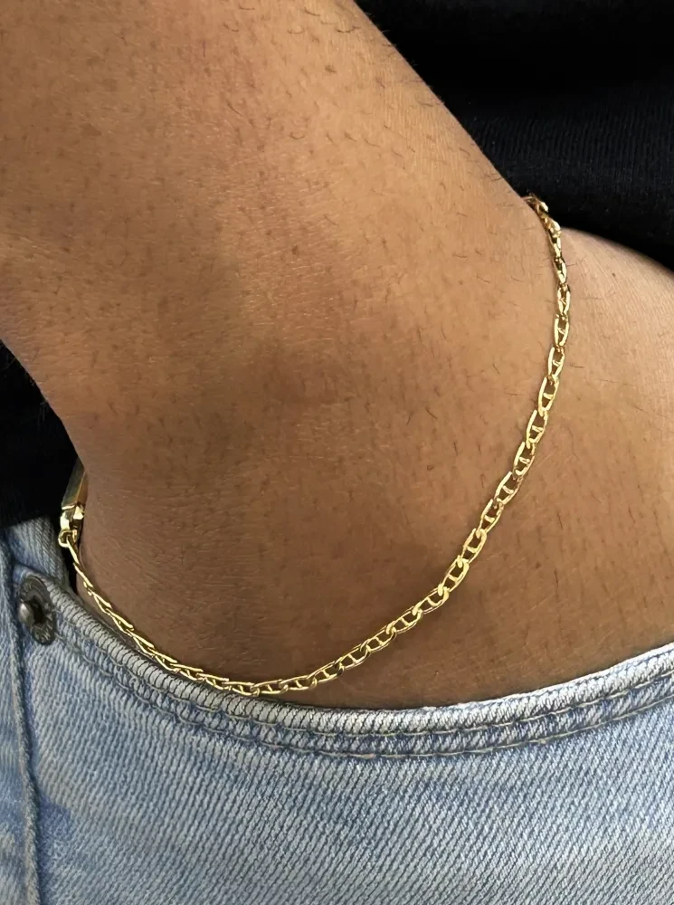 Pulseira Piastrine Mariner - 2MM Banhado a ouro 18k - 2