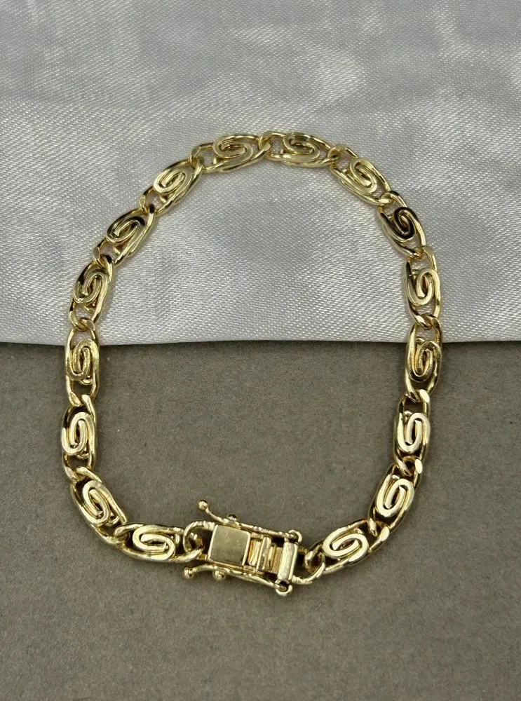 Pulseira Oitinho - 5MM Banhado a ouro 18k - 1