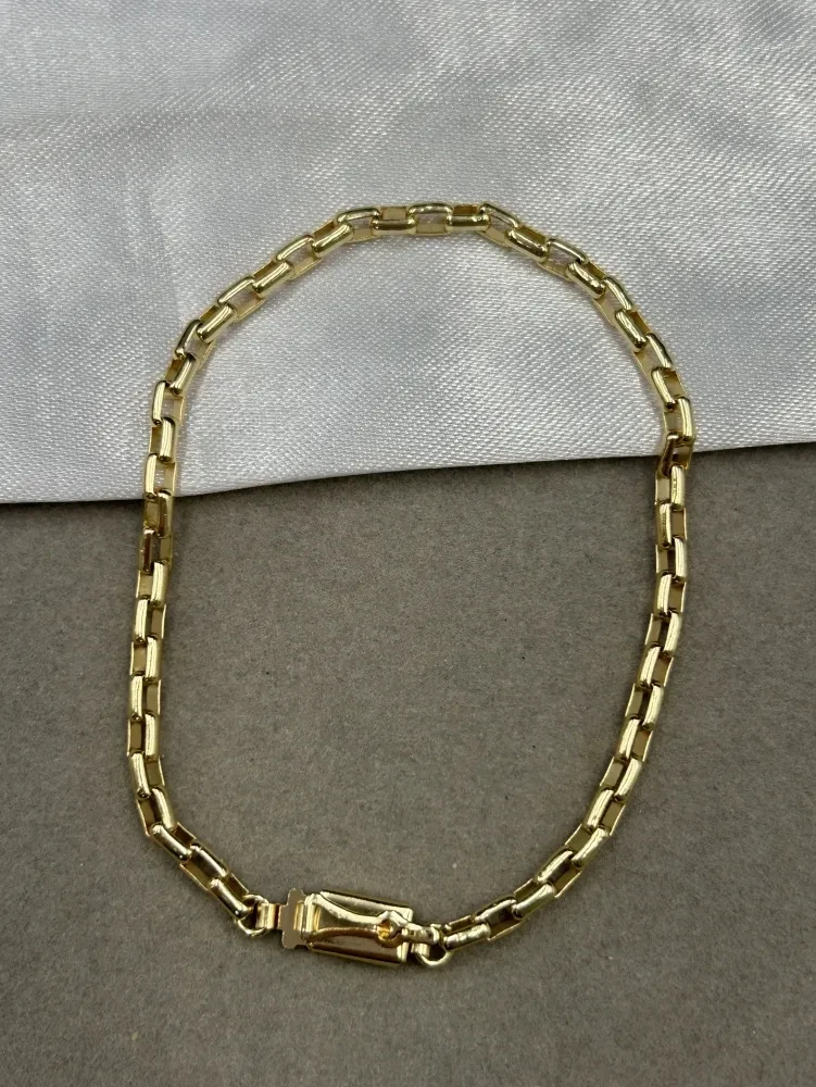 Pulseira Cartier Bloquinho - 3MM Banhado a ouro 18k - 1