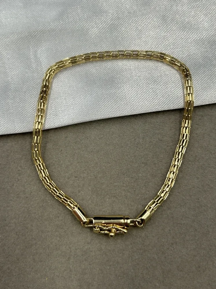 Pulseira Lacraia - 3MM Banhado a ouro 18k - 1