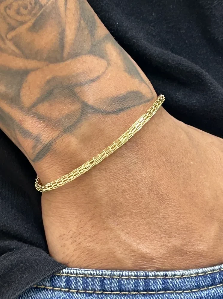 Pulseira Lacraia - 3MM Banhado a ouro 18k - 2