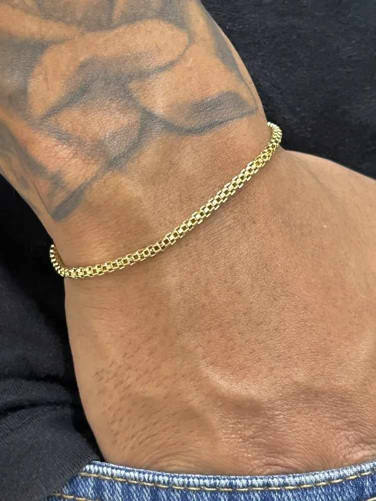 Pulseira Palmeira - 3MM Banhado a ouro 18k - 2