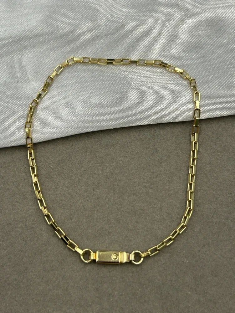 Pulseira Tijolinha - 3MM Banhado a ouro 18k - 1