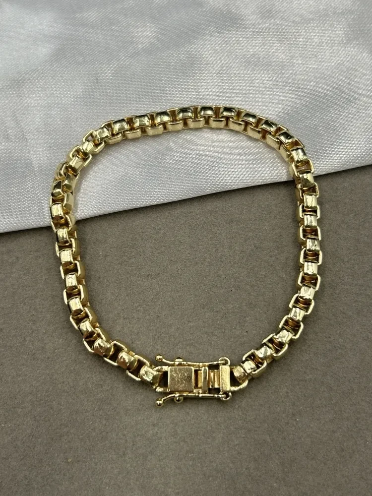 Pulseira Veneziana Milano - 5MM Banhado a ouro 18k - 1