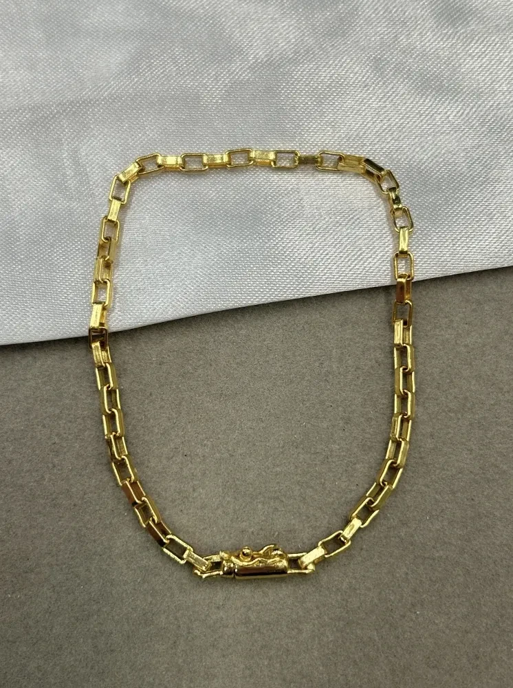 Pulseira Tijolinho - 3MM Banhado a ouro 18k - 1