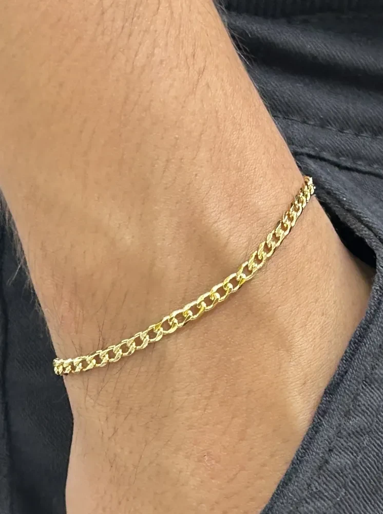 Pulseira Pitbull - 3MM Banhado a ouro 18k - 2
