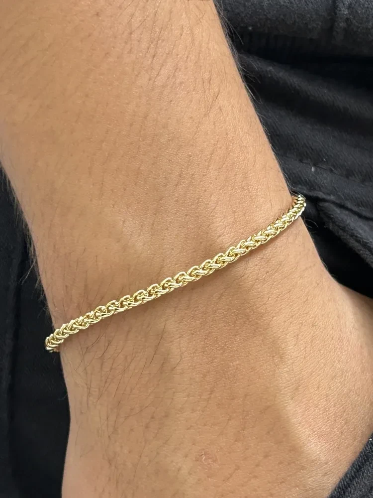 Pulseira Peruana - 3MM Banhado a ouro 18k - 2