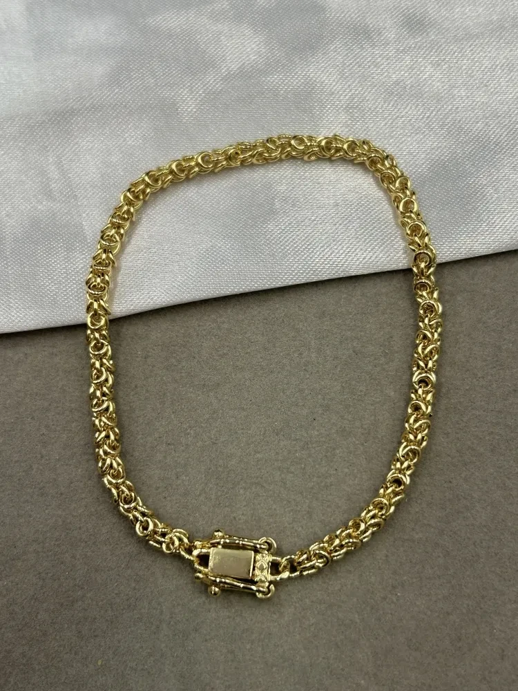 Pulseira Indiana - 3MM Banhado a ouro 18k - 1