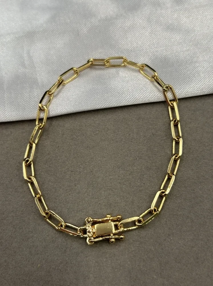 Pulseira Cartier Long - 4MM Banhado a ouro 18k - 1