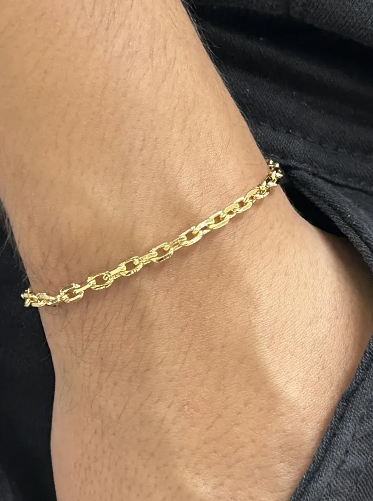 Pulseira Cadeado - 4MM Banhado a ouro 18k - 2