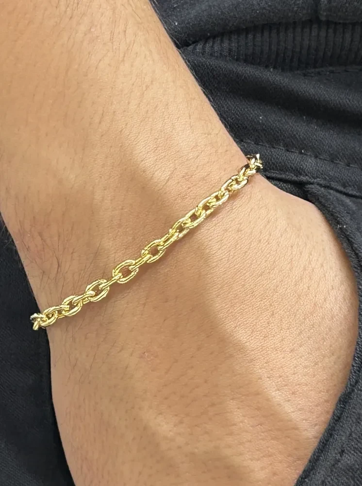Pulseira Cadeadoo Quinado - 4MM Banhado a ouro 18k - 2