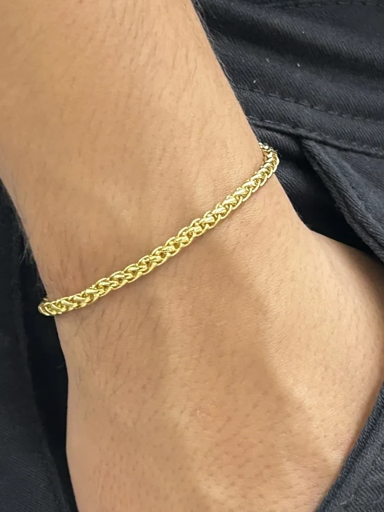 Pulseira Peruana - 6MM Banhado a ouro 18k - 2