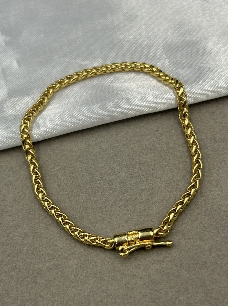 Pulseira Peruana - 6MM Banhado a ouro 18k - 1