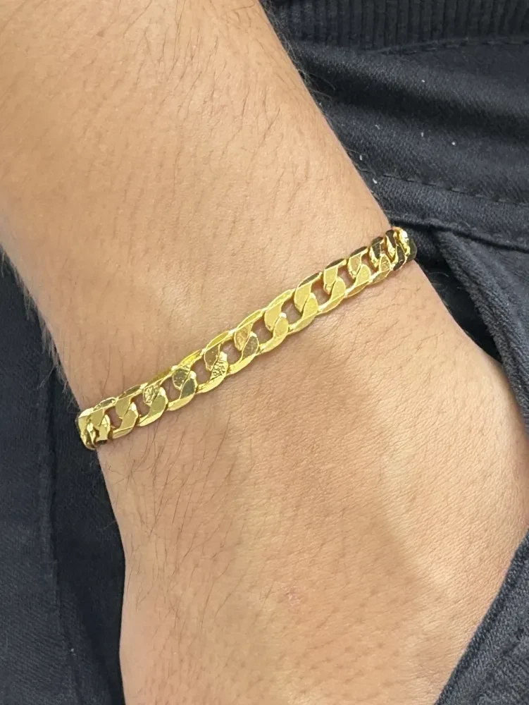 Pulseira Pitbull Laminada - 5MM Banhado a ouro 18k - 2