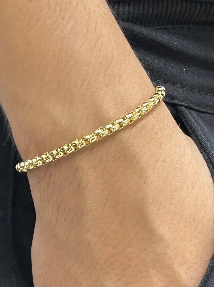 Pulseira Veneziana - 4MM Banhado a ouro 18k - 2
