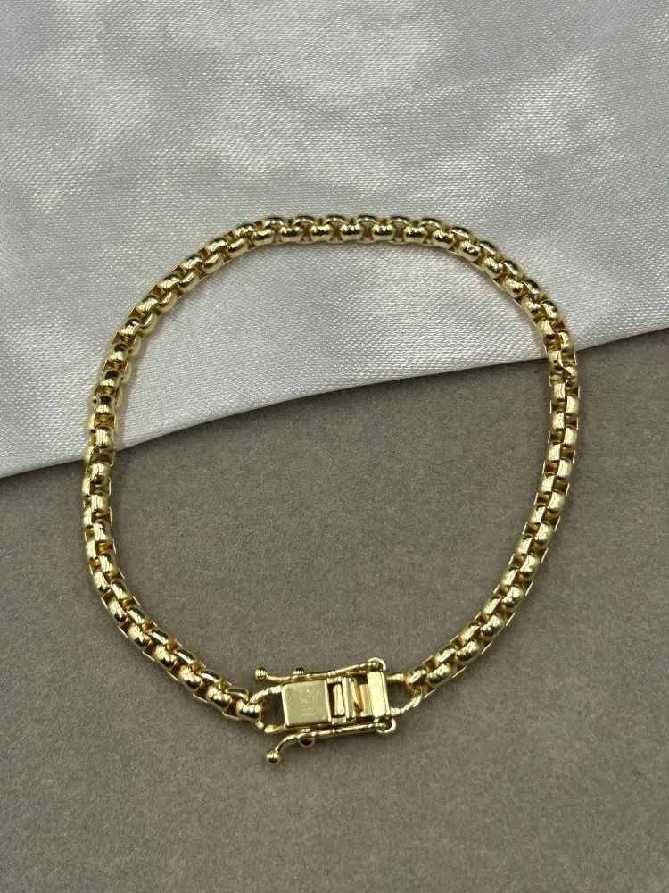 Pulseira Veneziana - 4MM Banhado a ouro 18k - 1