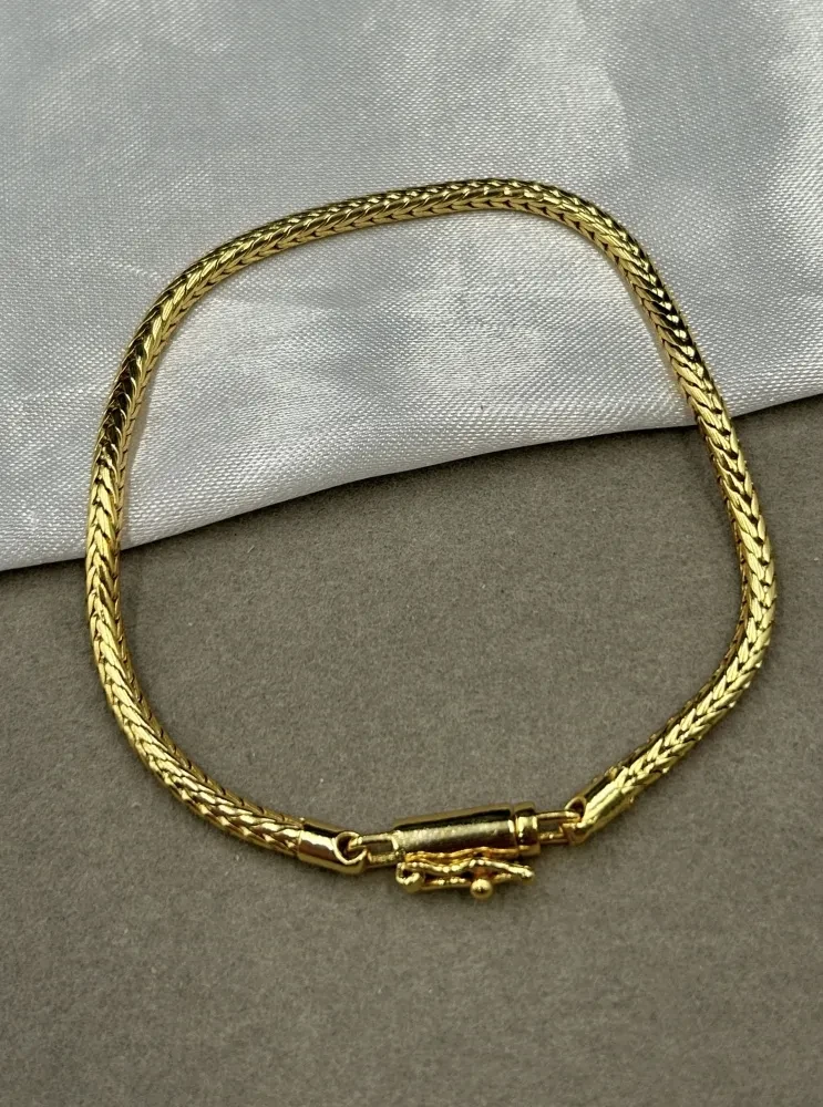Pulseira Cubana - 4MM Banhado a ouro 18k - 1