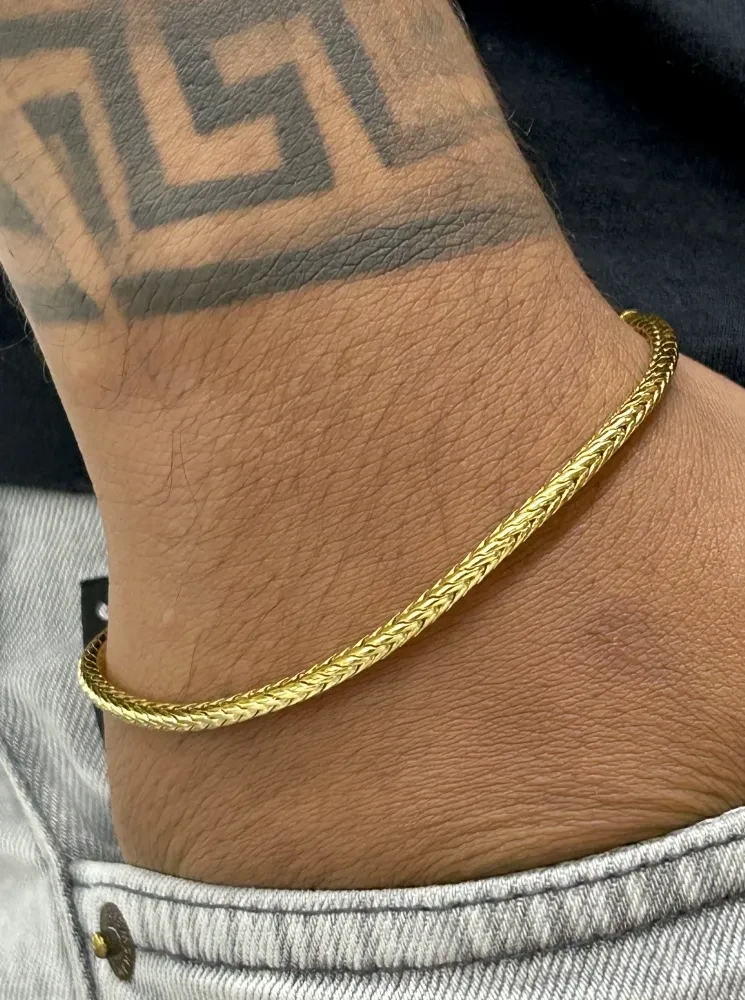 Pulseira Cubana - 4MM Banhado a ouro 18k - 2