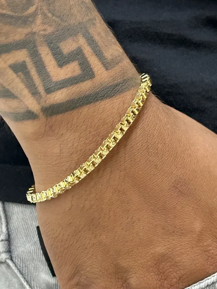 Pulseira Veneziana - 6MM Banhado a ouro 18k - 2