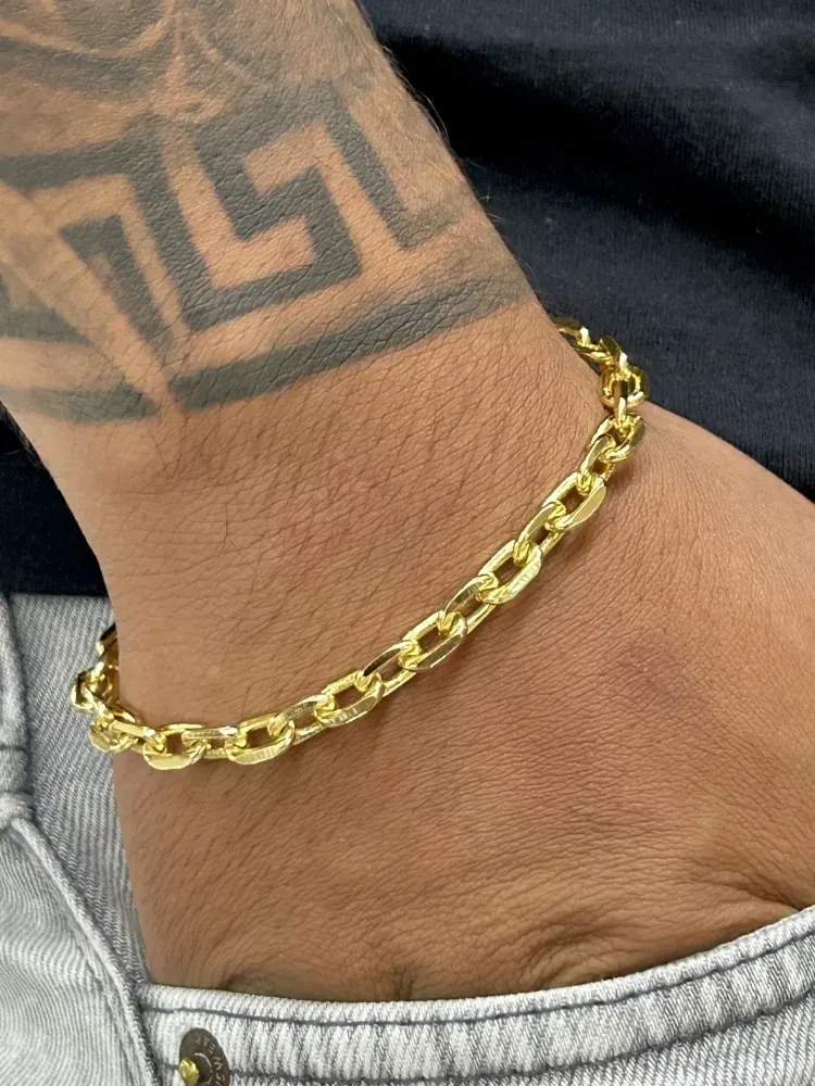 Pulseira Cadeado - 6MM Banhado a ouro 18k - 2