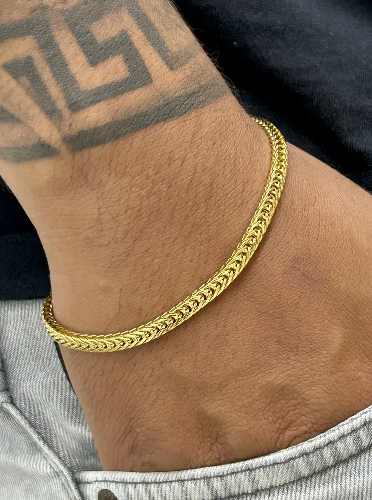 Pulseira Cubana - 6MM Banhado a ouro 18k - 2