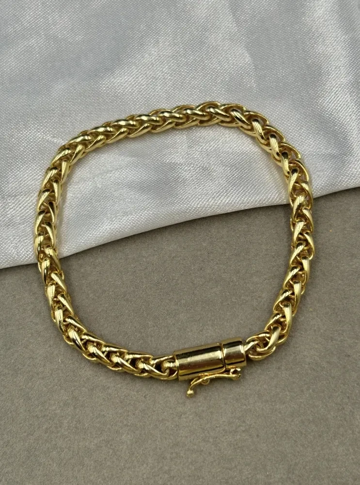Pulseira Peruana - 8MM Banhado a ouro 18k - 1