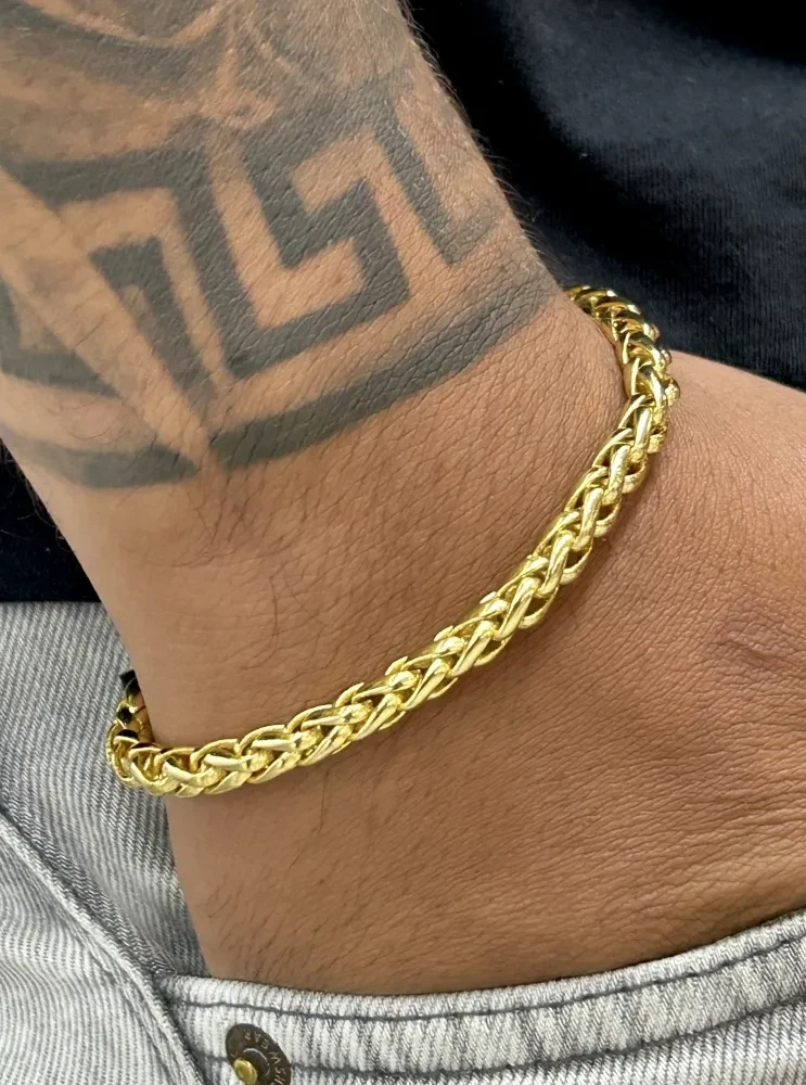Pulseira Peruana - 8MM Banhado a ouro 18k - 2