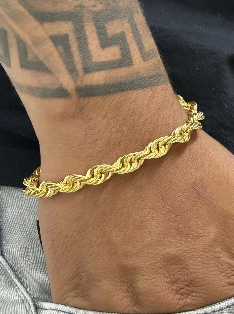 Pulseira Elo Baiano - 8MM Banhado a ouro 18k - 2