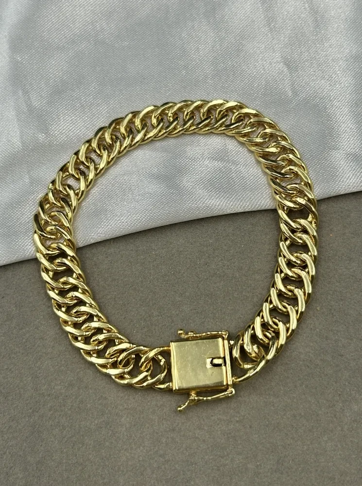 Pulseira Grumet - 10MM Banhado a ouro 18k - 1