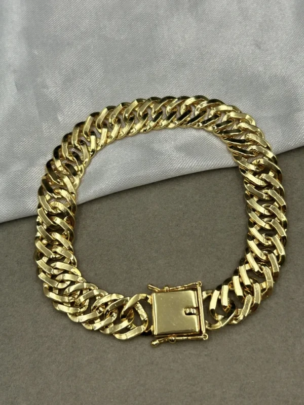 Pulseira Grumet Laminada - 12MM Banhado a ouro 18k - imagem 1