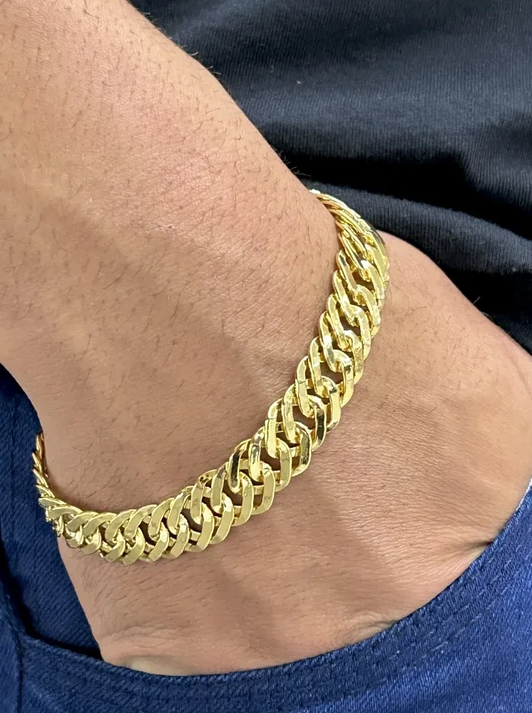 Pulseira Grumet Laminada - 12MM Banhado a ouro 18k - 2