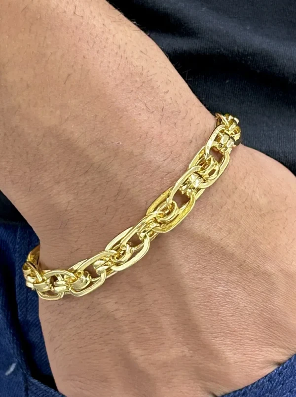 Pulseira Imperador - 12MM Banhado a ouro 18k - imagem 2