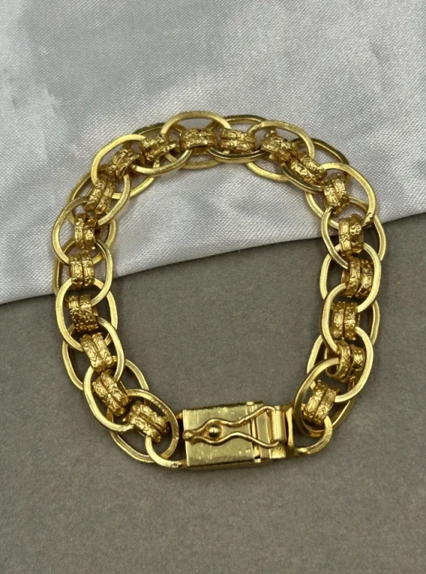 Pulseira Imperador - 15MM Banhado a ouro 18k - imagem 1