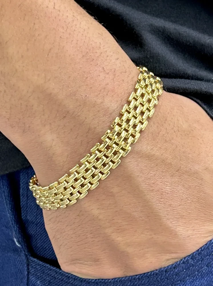 Pulseira Elo Americado - 15MM Banhado a ouro 18k - 2