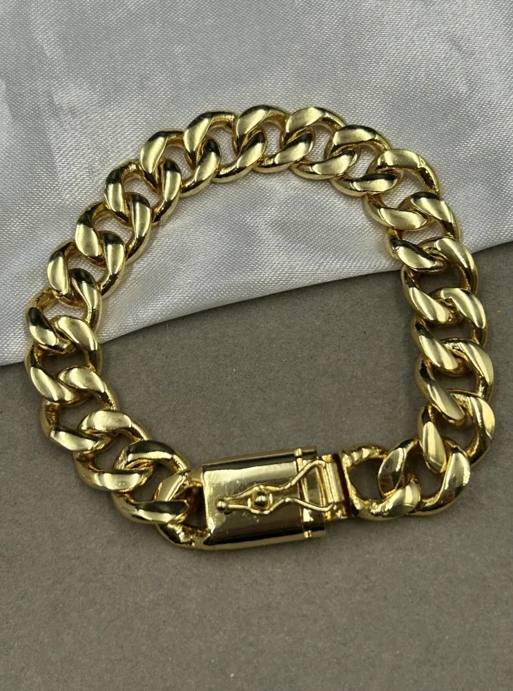 Pulseira Pitbull - 15MM Banhado a ouro 18k - 1