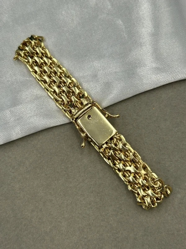 Pulseira Cadeado Quádruplo - 20MM Banhado a ouro 18k - imagem 1