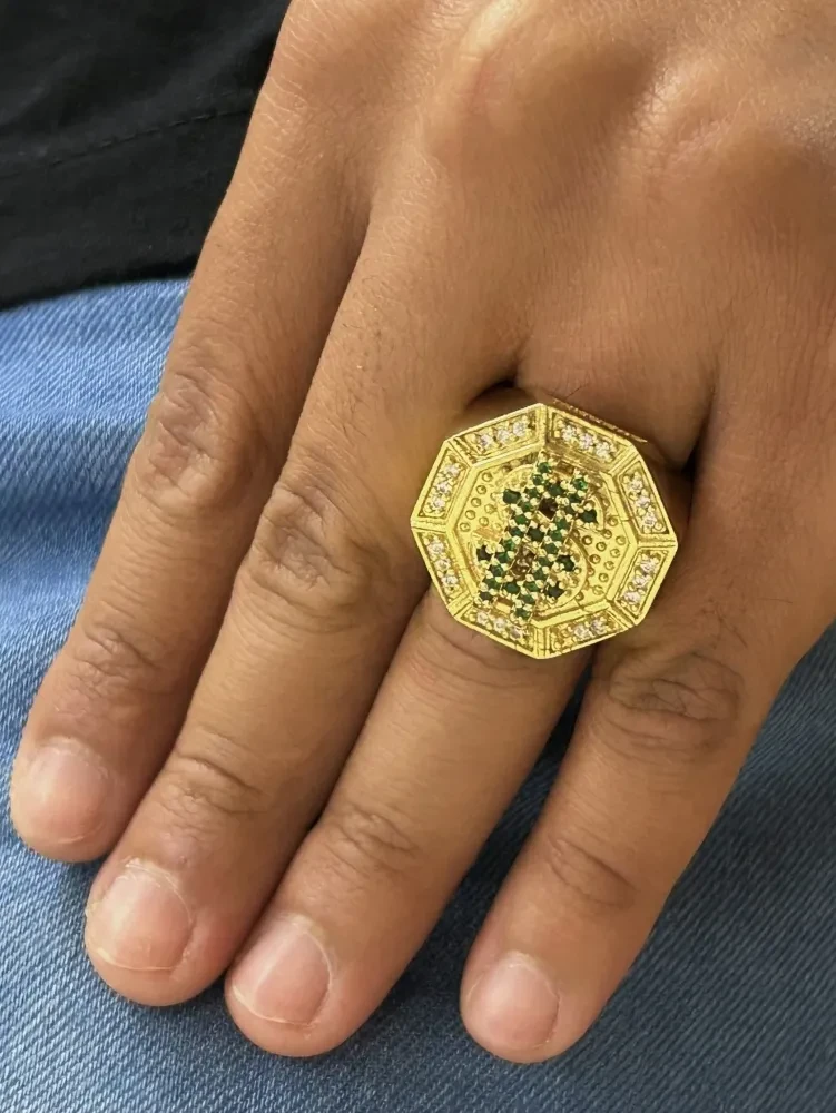 Anel Cifrão Banhado a ouro 18k - 2