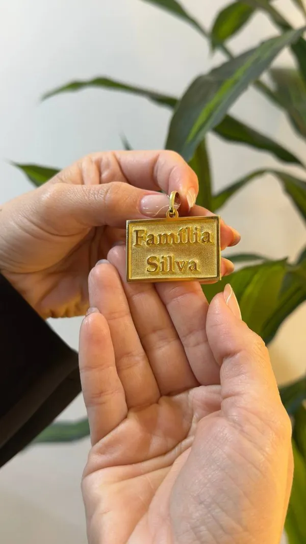 Pingente Personalizado Chapa com Escrita - imagem 2