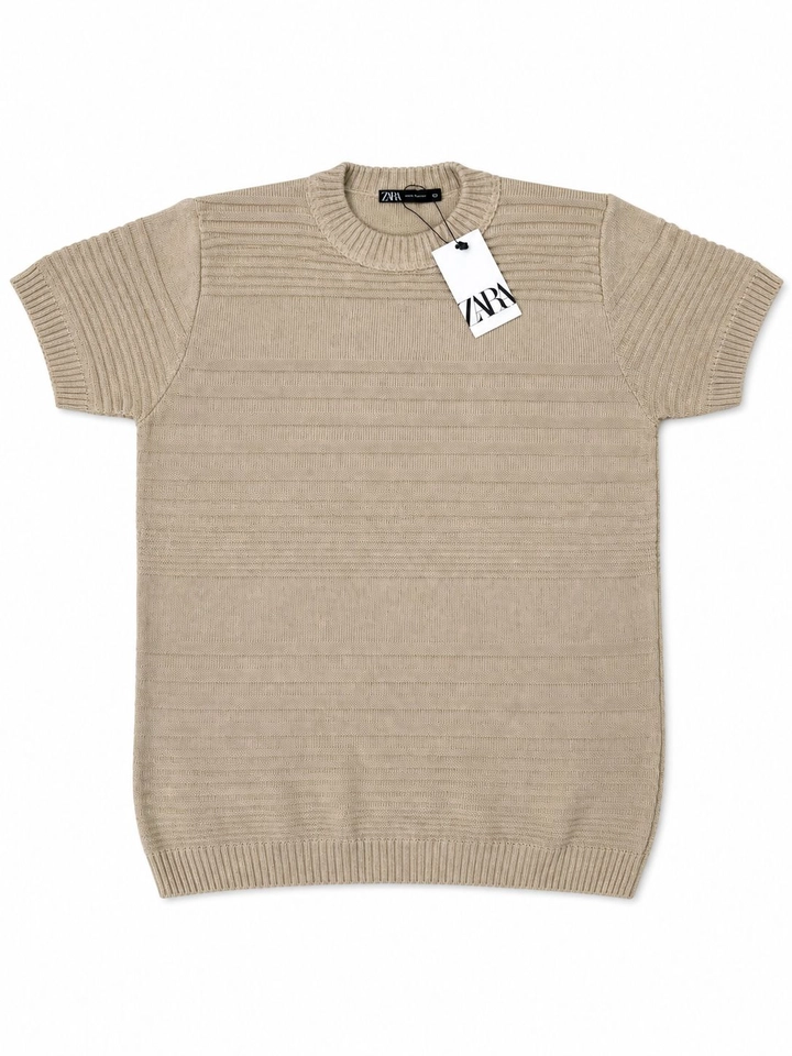 Camiseta Tricô Texturizada - Zara - 1