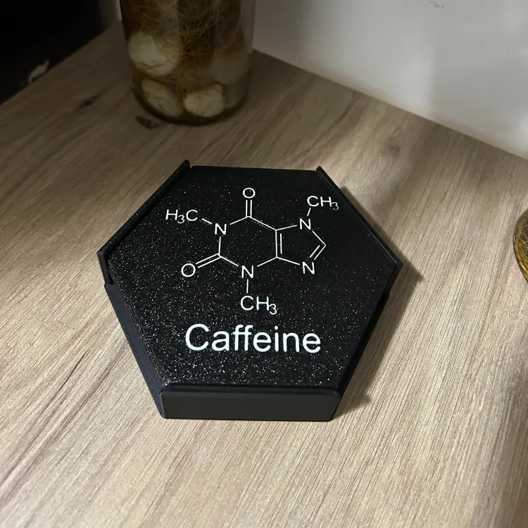 Porta copos molecular cafeína – Kit com 6 Unidades e Suporte - 2