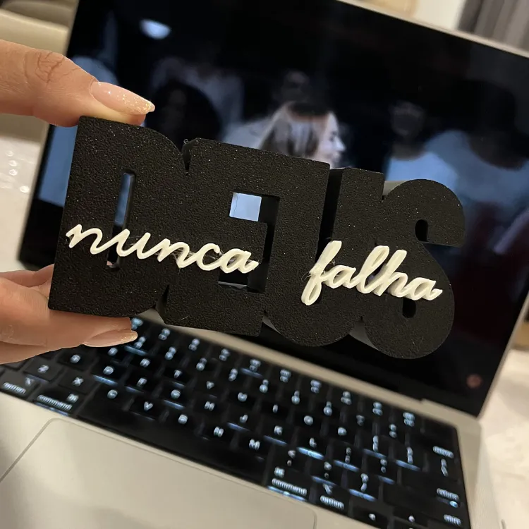 Letreiro Decorativo - Deus Nunca Falha - 2