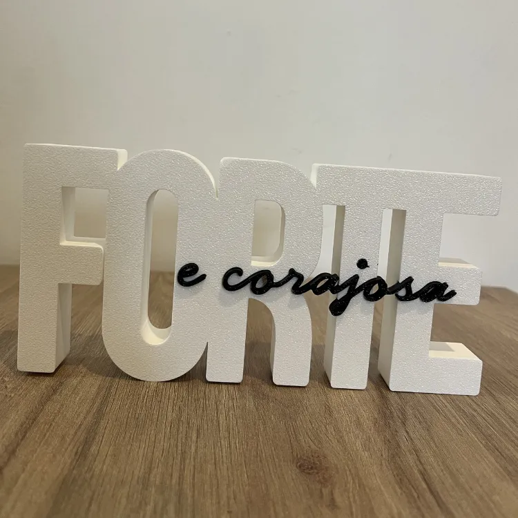 Letreiro Decorativo - Seja forte e corajosa - 2