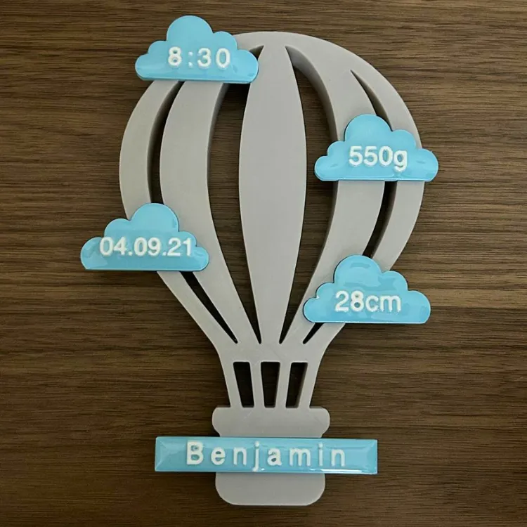 Balão de nascimento com nuvem Personalizado - 2