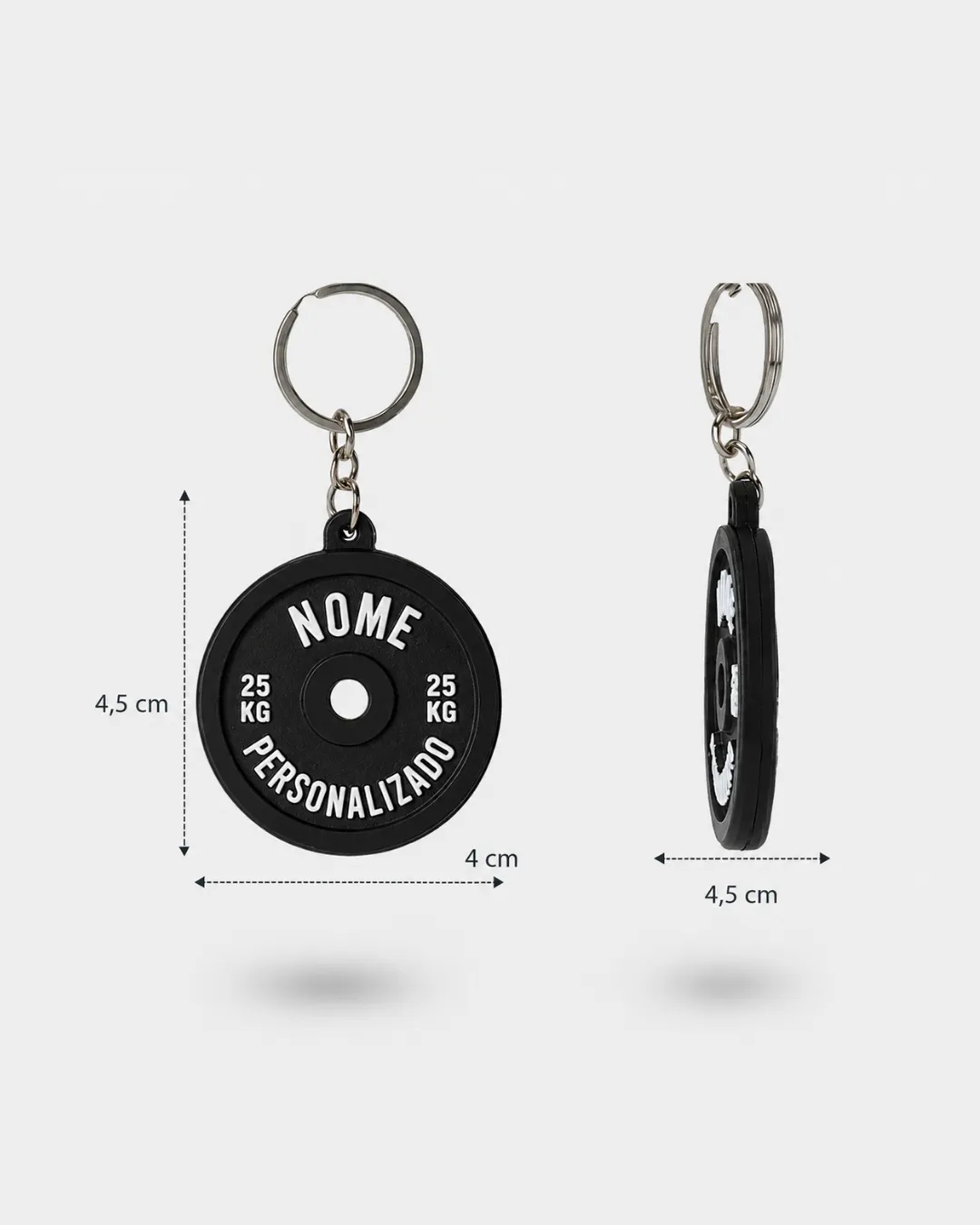 Kit 12 chaveiros anilha academia personalizado com nome - 2
